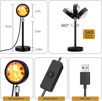 Sunset Projection Lamp - Transform Your Room